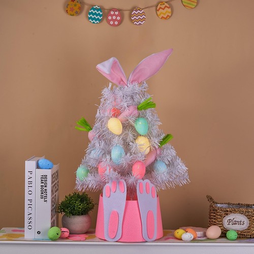 Easter Table Decorations with Egg Lights 24 Inch Easter Egg Bunny Tree with O... - Picture 7 of 7