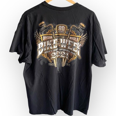 Bike Week Daytona T Shirt 2XL 2021 Double Sided Graphic Soft Black