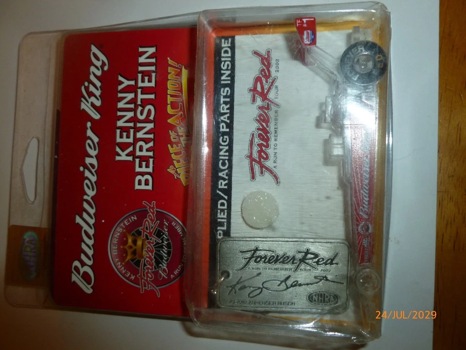 Kenny Bernstein Budweiser King Forever Rojo Llavero Recuerdo Coche de Carreras Modelo Foto 3 de 4