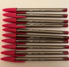 Lot of 10 PINK Bic Cristal Ballpoint Pens 1.6mm, Xtra-Bold, SALE PRICE!!