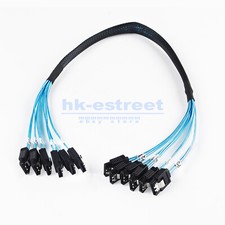 6 SATA 7pin to 6 SATA 3.0 6Gbps Hard Drive Data Cable Breakout Splitter 50cm