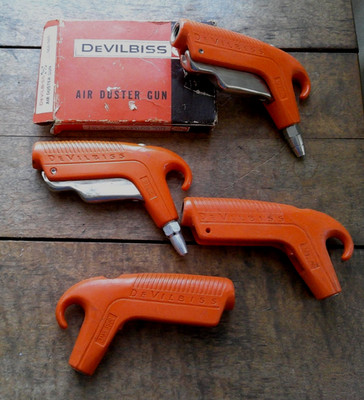 Vintage NOS Devilbiss Air Duster  GUN NIB - Type DGA- + BONUS PARTS