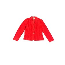 vtg talbots 100 irish linen two buttons blazer jacket sz 10 red