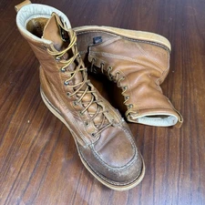 Thorogood Boots Moc Toe Mens Sz 9.5 EE Steel Toe Work Made in USA Distressed