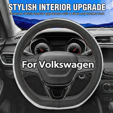 Flat Bottom Steering Wheel Cover For Vw Volkswagen 14.5-15 D Shape Blue