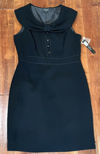 NWT Classic Tahari Women's Sleeveless Sheath Little Black Dress Size 10P Goth