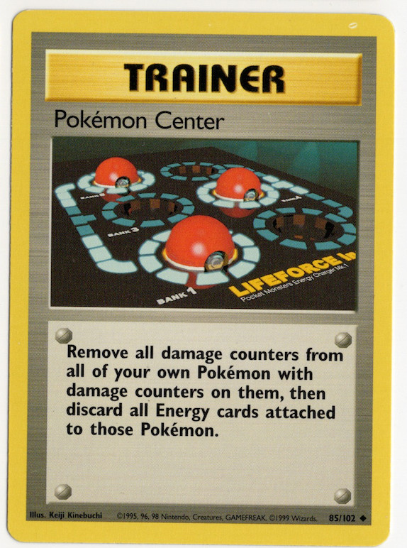Pokemon Center 85/102 Base Set TRAINER Pokemon Card