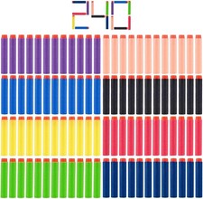 KISEER 240 Pcs Colorful Refill Darts Bullets Ammo Pack for Nerf N-Strike Elite S