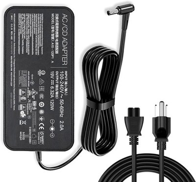 Cargador ASUS 120W 19V 6.32A, compatible A56 A93 FX50 y más, enchufe 5.5x2.5 mm