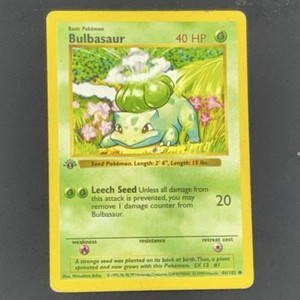 1st Edition Shadowless Bulbasaur | eBay