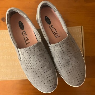Dr Scholls Slip On Sneaker Be Free Energy Technology Womens Sz. 7 M Grey Cloud