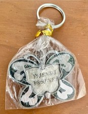 Butterfly Photo Keychain Vintage New Metal Best Friends Forever Purple