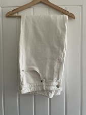 H&M Cropped Cream/White Jeans Size 14 Excellent Condition
