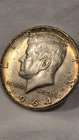 1964 Jefferson Silver Half Dollar, AU, Beautifully Toned, Color