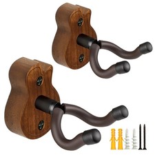 Guitar Wall Mount, Acacia Wood Guitar Hanger, U-Shaped Guitar Wall Hanger Mou...