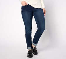 Belle by Kim Gravel Petite Primabelle Cuffed Jean-Drk Indigo-Petite 30W A617229