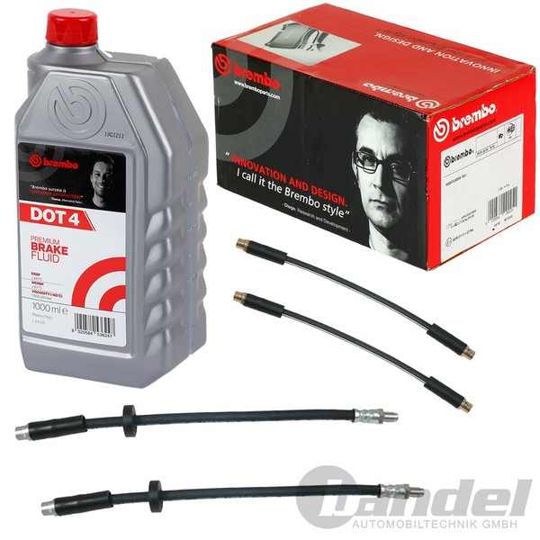 4Xbrembo Bremsschlauch VORNE+HINTEN+1L Brembo Dot 4 Passend FüR Audi A6 C6 4F2-image