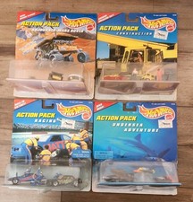 LOT - 1996 Hot Wheels Undersea Adventure Racing Construction Action Pack Mattel