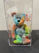Beanie Baby GARCIA THE BEAR BD-8/1/95-TRI-COLOR FACE-Excellent Condition