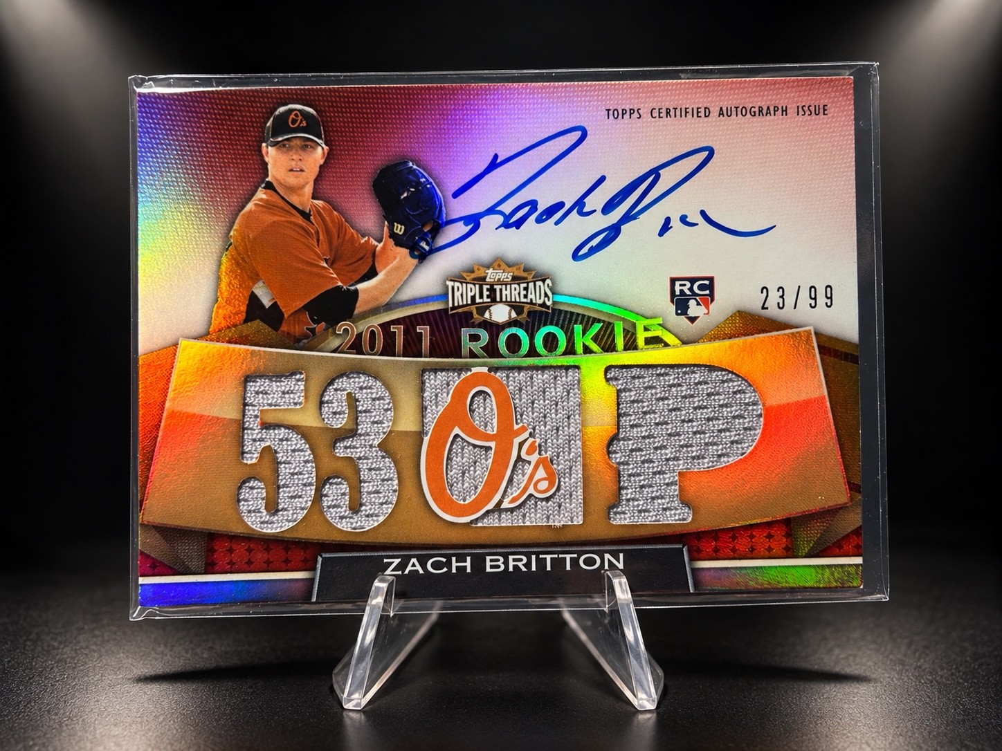 2011 Topps Triple Threads - Rookie Zach Britton #119 /99 (AU, MEM, RC)