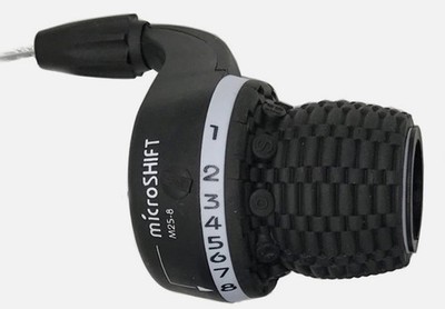 Microshift M25-8 Grip Twist Shifter - 8 Gang - mit Kabel