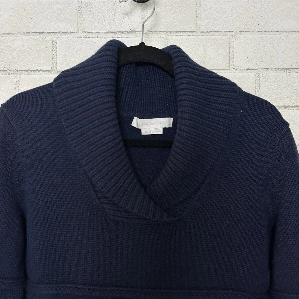 Suéter Alexander Wang 100% Cachemira Cuello Capucha Azul Talla Mediana M Foto 2 de 4