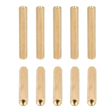 25Pack M3x35mm(DxL) Hex Standoff Spacer Nuts Female Brass Coupling Screws