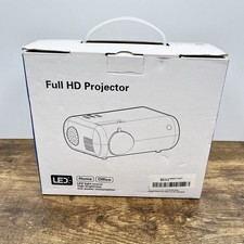 CLOKOWE M8 Mini Portable Video Projector 1080P Full HD 6500 LUX - White