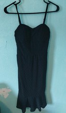 Lily rose black eyelet dress Juniors Size Small Lined Adjustable Straps New/ Tag