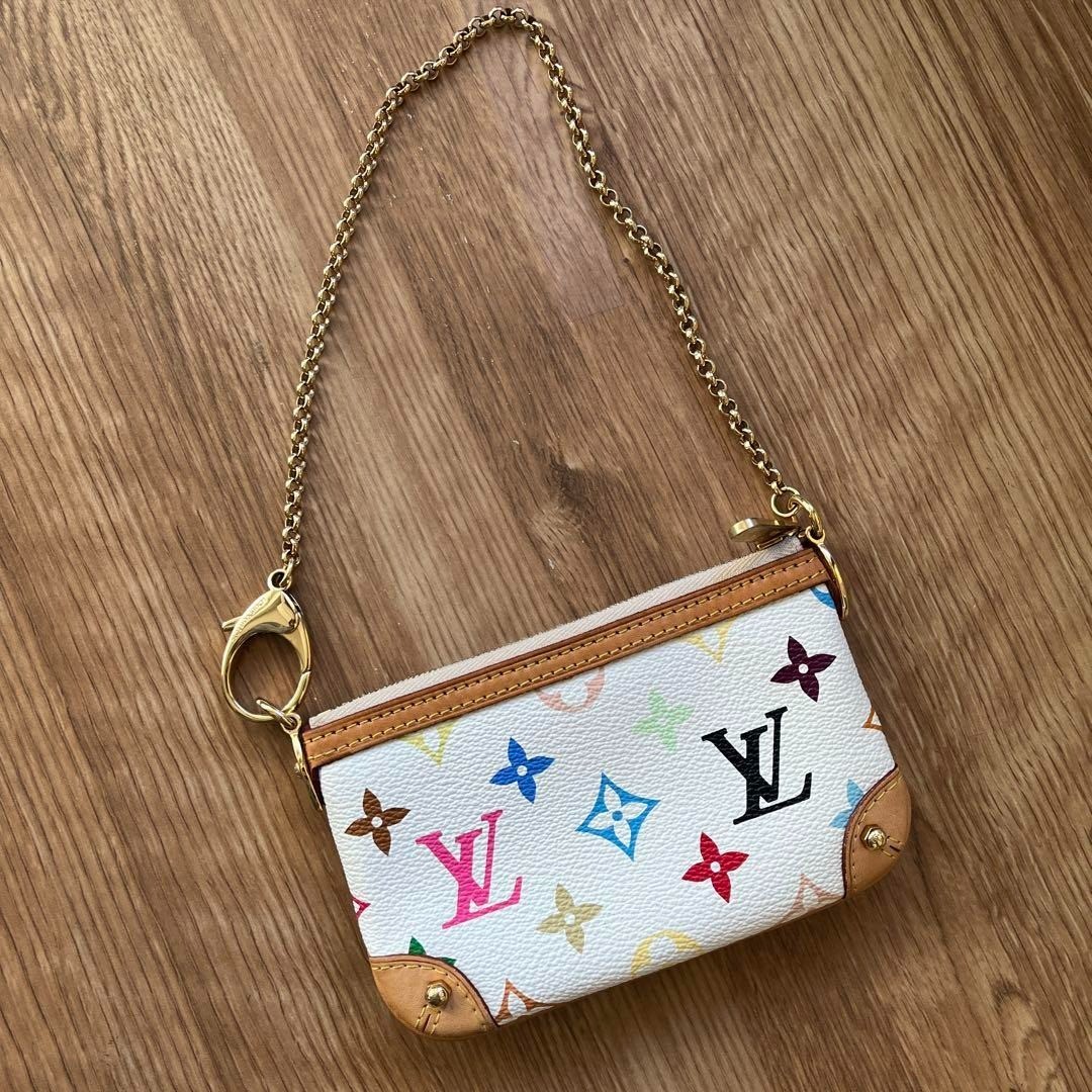 LOUIS VUITTON M60098 Monogram Multicolore Pochette Mira PM Accessoire    Auth image 2