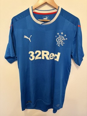 Glasgow Rangers FC Heimtrikot 2016-18 Puma Heimtrikot Oberteil Größe Large 