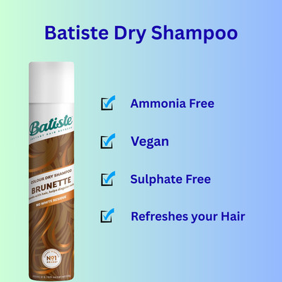 Batiste Trockenshampoo brünett mit einem Hauch von Farbe ohne Ausspülen Spray zur Erfrischung