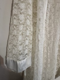 Lacey Ivory Cream Robe Kimono Sexy Sheer Lingerie Womens Size XL **No Belt**