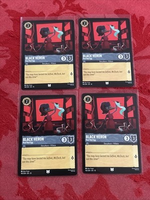 4x Lorcana Whispers in the Well - Black Heron - Real Bad Egg - 182/204 x4