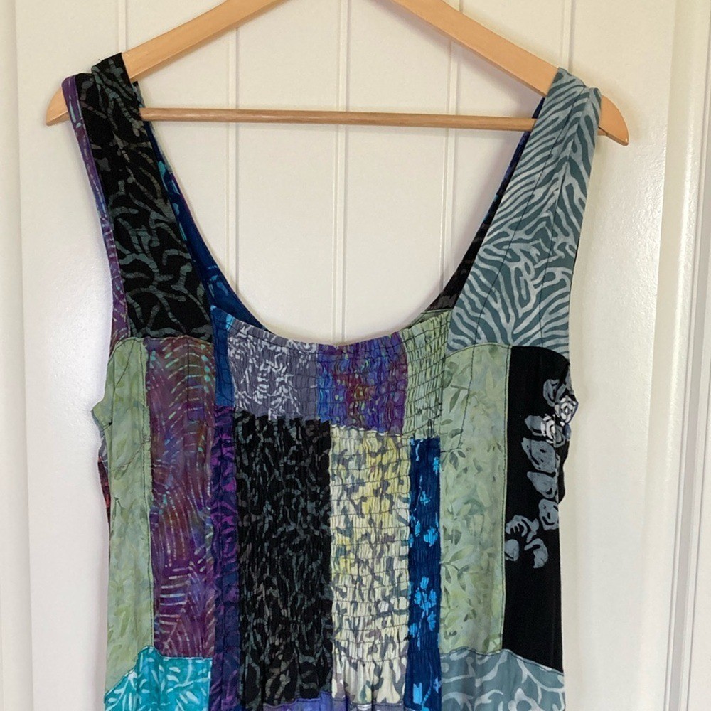 Hippie Patchwork Womens Multicolor Sleeveless Dre… - image 8