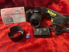 Nikon D40 6.1MP Digital SLR Camera  18-55mm Lens Tested  Charger/Battery/Card.