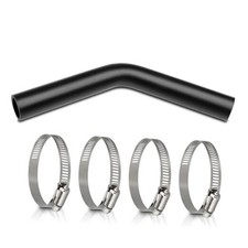 Gas Tank Filler Hose with 4 Clamps,Reinforced Gasoline Fuel 1 1/2" ID 45 Degree