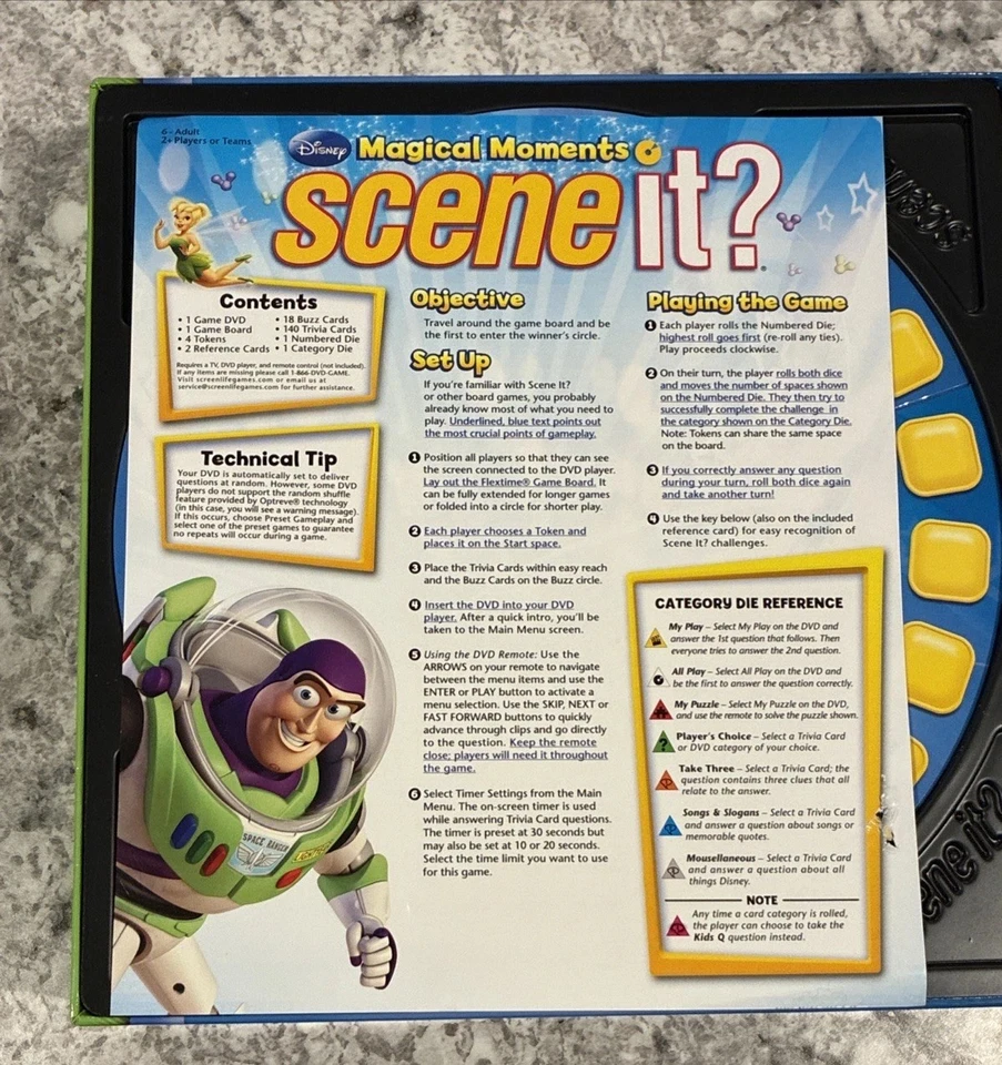 Disney Scene It? Magical Moments DVD Board Game 100% Complete - Image 2 of 4