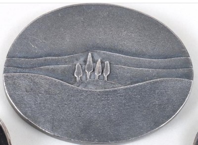 Unique Klaus Borner Germany 1951 Sterling Silver Modernist Tree Landscape Brooch