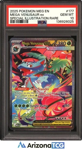 Pokemon 2025 Mega Venusaur ex 177/132 SIR Mega Evolution GEM MINT PSA 10