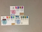 Set of three '50 Israel TRIBES registered fdc with 12 stamps
