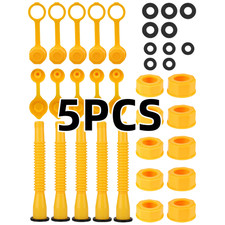 5X Replacement Gas Can Spout Nozzle Vent Kit for Plastic Gas Cans Old Style Cap
