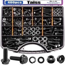 400PCS Metric Flange Bolt Assortment kit,10.9 Grade M6x1.0 Bolt, M8x1.25 Bolt