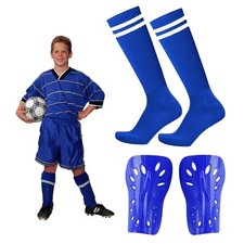 Soccer Shin Guards and Socks for Toddler Kids, Lightweight S Size, Blue