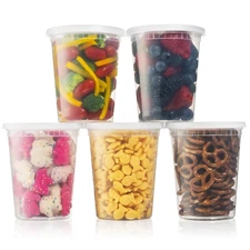 Settings 32oz Deli Containers With Lids 24 Sets Quart Freezer Storage Containers