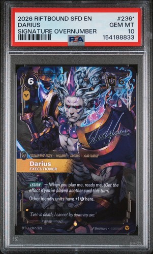 Darius, Executioner graded PSA 10 for sale on eBay