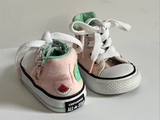 Zapatos de caña alta Converse Chuck Taylor All Star rosa para bebé niña talla 2 sandía