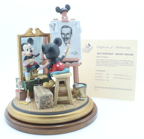 Disney - Disneyana Self Portrait: Mickey Mouse Ceramic Sculpture Limited Edition