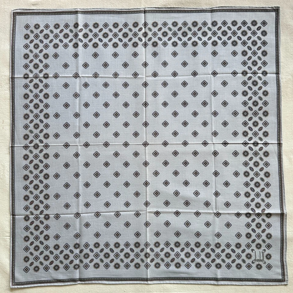 Lot of 10 Handkerchief Vintage Geometric~Lattice~Plaid Pocket Square Cotton 20" - Image 4 of 4