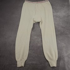 Vintage Arctex Men's Natural White Waffle Knit Thermal Long Underwear Pants L